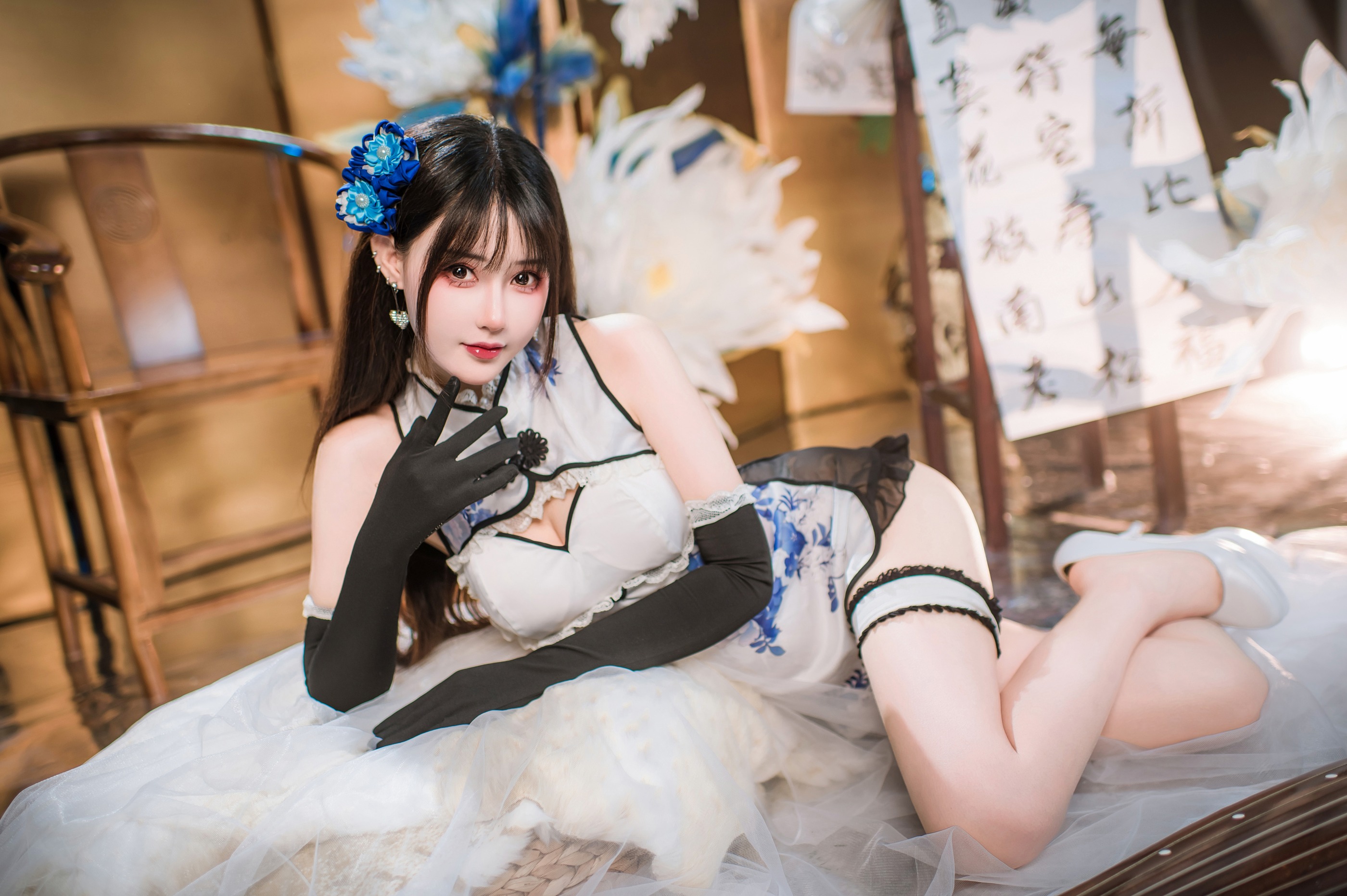 图片[1]-羽生三未 – NO.025 瓶儿 青花瓷旗袍[26P]-XikXak